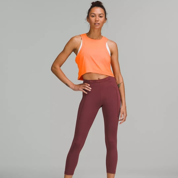 Lululemon Open-Back Cropped Training Tank Top - Picture 2 of 7